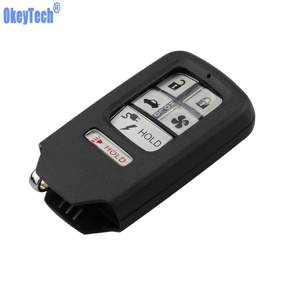 

OkeyTech Replacement Remote Car Key Shell Case Cover 6 Buttons For Honda Civic Accord Cr-v Pilot Crv 2015 2016 2017 2018
