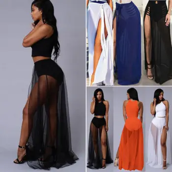 

Sexy Womens Summer Boho Long Maxi Evening Party Beach Waist Skirt Sundress