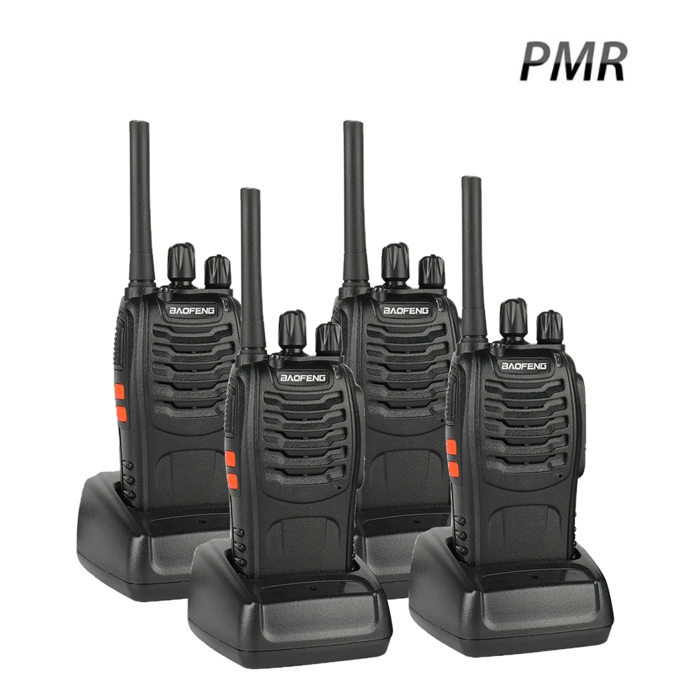 

4 PCS Baofeng BF-88E PMR Walkie Talkie UHF 446 MHz 0.5 W 16 CH Handheld Ham Two-way Radio with USB Charger for EU User