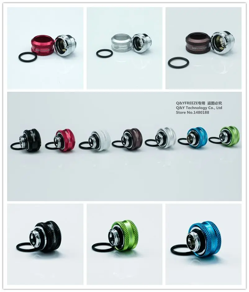 

FREEZEMOD OD16mm Hard tube fitting water cooling fittings G1/4'' external thread with allen key hole. YGKN-C16MM