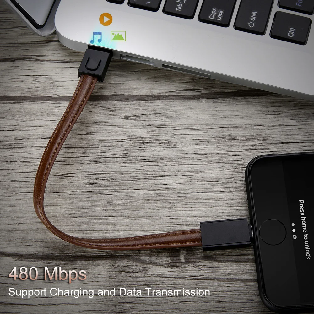 FLOVEME USB кабель для iPhone 6 6S Plus 5 5S SE PU кожаный брелок зарядный 7 8 X 10 iPad зарядное