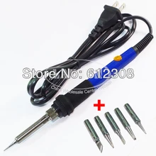 200-450 градусов 220 В 240 В AC 60 Вт Температура Регулируемая электросварки паяльник Комплект пистолет инструмент комплект 933+ 5 шт. советы 900 м