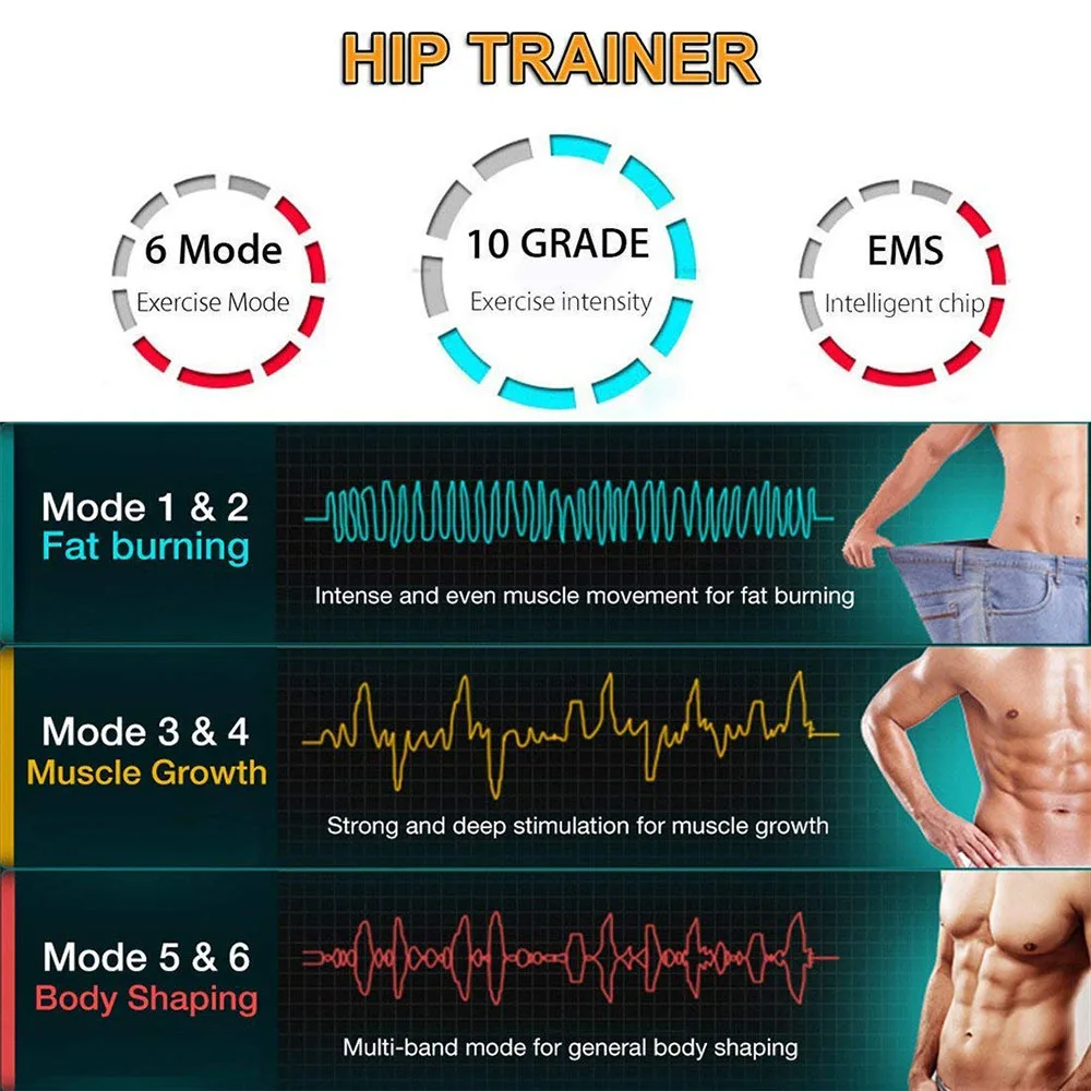 Hip Trainer EMS Lifting Buttock Muscle Electric Stimulator Integrated Fitness Equipments Body Slimming Gym Home Butt Toner (9)