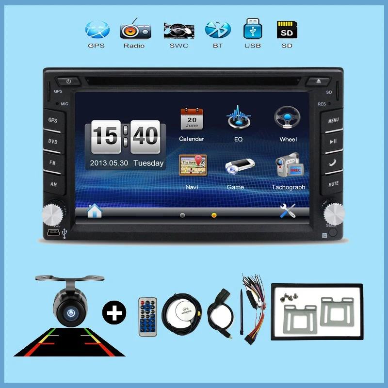 Car Video 2 din car dvd player universal monitor USB SD Audio GPS stereo in dash Bluetooth auto Parking monitor +Camera For VW