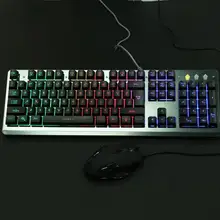 Wired Luminous Backlight Gaming Keyboard+ Mouse Combo Set Optical Mouse With 10 Multimedia Keys for Office Home Gamer