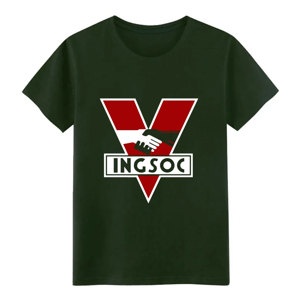 Men s Ingsoc 1984 t shirt Print Short Sleeve O-Neck solid color Cute fashion summer Formal shirt