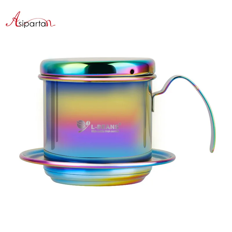 

Asipartan Coffee Filter Cup Stainless Steel Reusable Coffee Drip Filter Pot Espresso Strainer Jug For Office Cafe Barista Tools