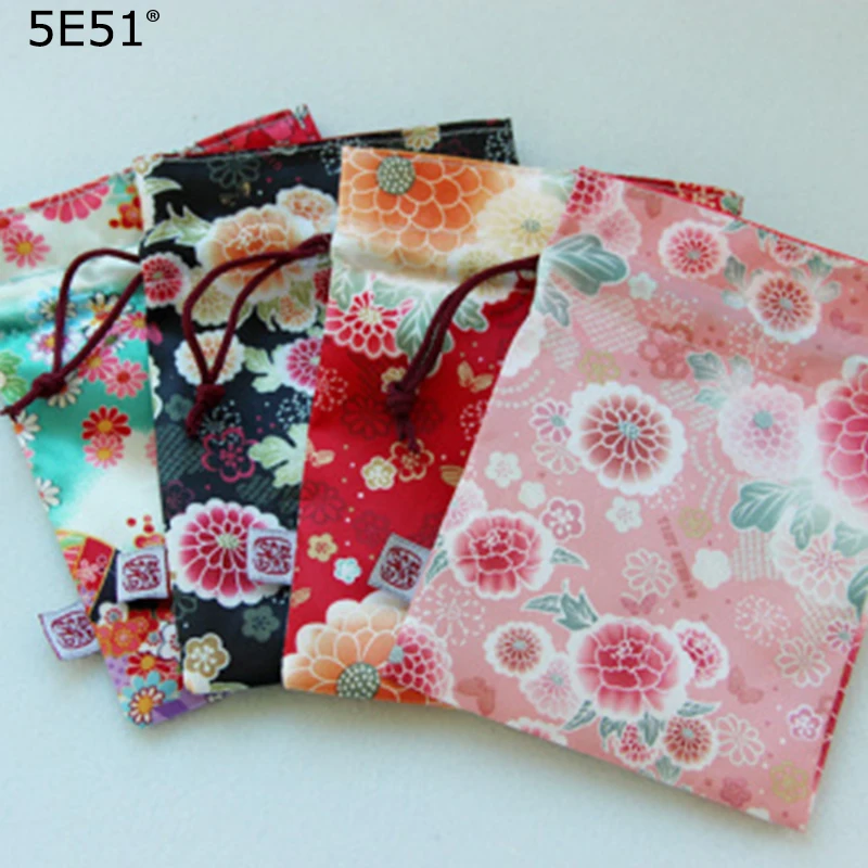 

Japanese style drawstring bag cotton 100% /Japanese style printed /Many uses