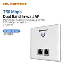 750 Мбит/с Двухдиапазонная внутренняя 86 Настенная Розетка WiFi в стене AP беспроводная точка доступа Poe RJ11/WAN LAN RJ 45 порт повторитель маршрутизатор