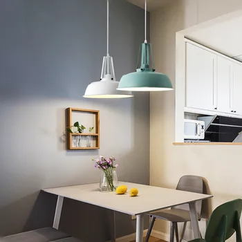 

Nordic design led pendant lamp minimalism Matte metal luminaires dining room light fixture foyer/loft/kitchen e27 led hanglamp