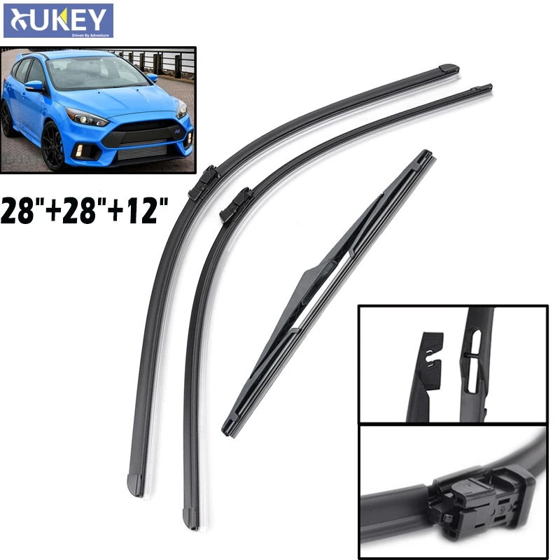 Xukey 28&quot 12&quot Передние Задние стеклоочиститель Лезвия Набор для Ford Focus 3 Hatchback Estate