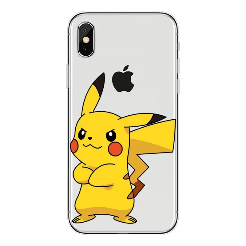 Pocket Monsters Pokemon Pikachu Dos Desenhos Animados Capa de Hard plastic Capa Para o iphone 4 5 6 7 8 X Plus Fundas Coque
