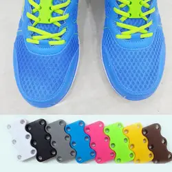10 цветные шнурки Магнитный Шнурок Пряжка ленивые затворы Дети Мальчики Chaussure шнурки для обуви без галстука ленивый спортивная обувь со