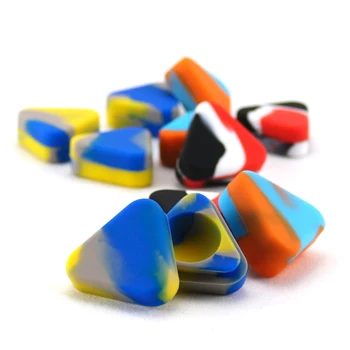 

10pc 1.5ml silicone wax Tri angle jars disposable bho dab weed container non stick oil slick extract bho dab oil concentrate jar