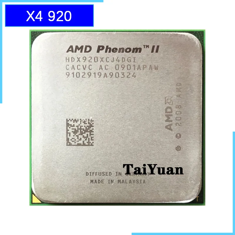 Процессор AMD Phenom II X4 920 2,8 ГГц четырехъядерный процессор HDX920XCJ4DGI Socket AM2+ контакт для продажи X4 940