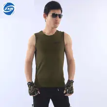 Новая мужская хлопковая круглая горловина версия тренажерные залы армейские военные вентиляторы летняя безрукавная походная Футболка мужская тактическая футболка