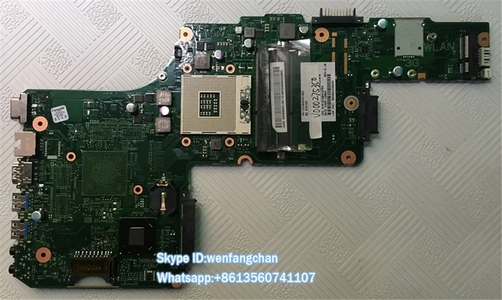 

Free shipping Laptop Motherboard for  S855 L855 ONLY   I5 I3 CPU Motherboards V000275350 1310A2509910 Mainboard Full Tested