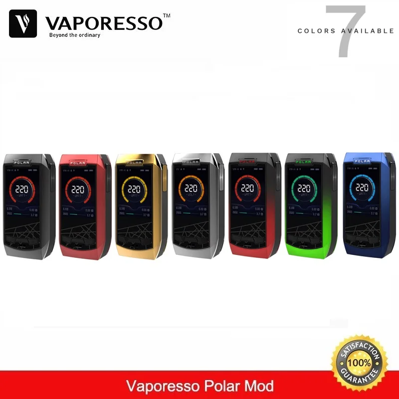 

Newest Vaporesso Polar 220W TC Box Mod fit for Cascade Baby SE Vape Tank Eletronic Hookah Vaporizer E-Cigarette no 18650 Battery
