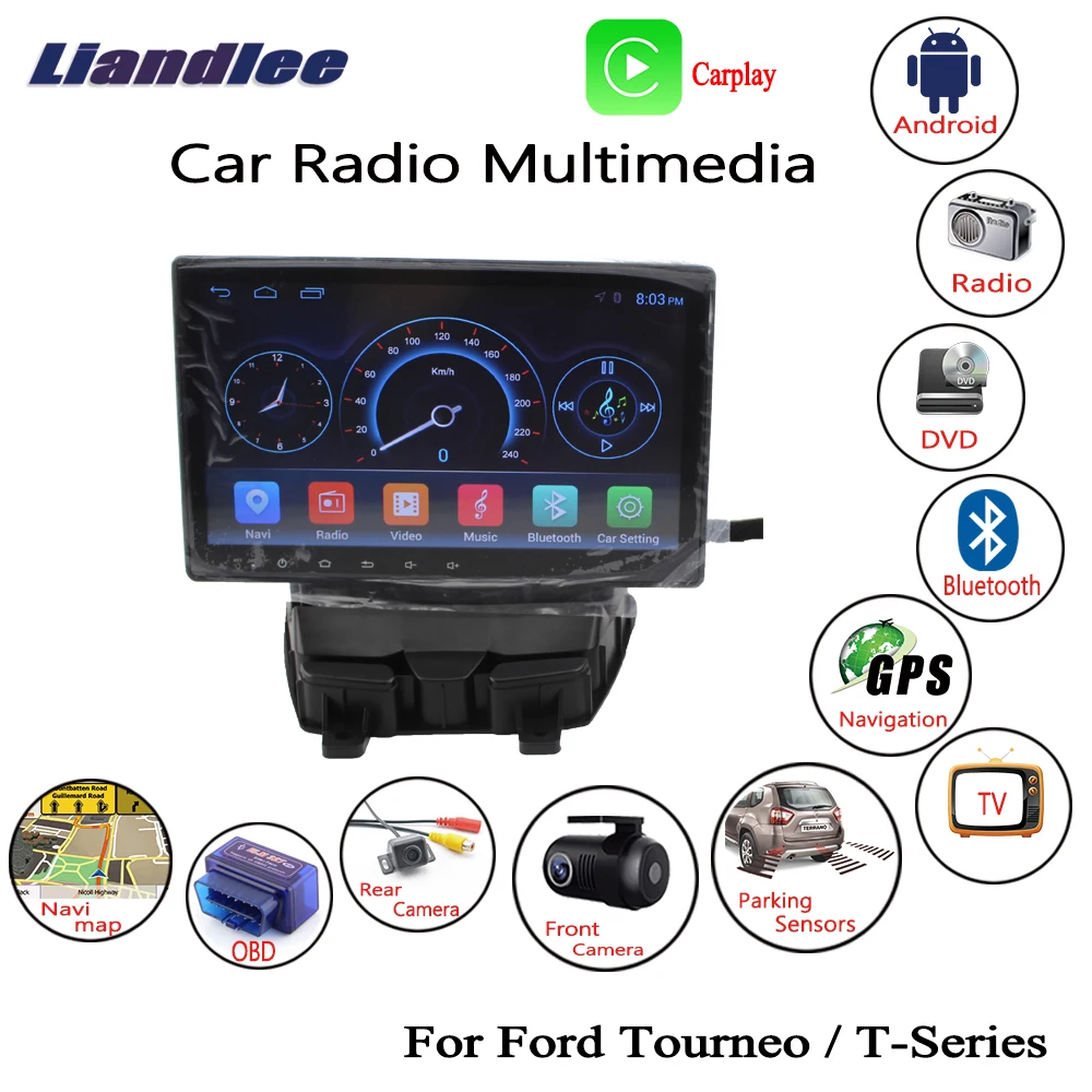 Sale Liandlee For Ford Tourneo / T-Series 2017~2018 Car Android Radio Player GPS Navi Navigation Maps Camera OBD TV HD screen no DVD 1