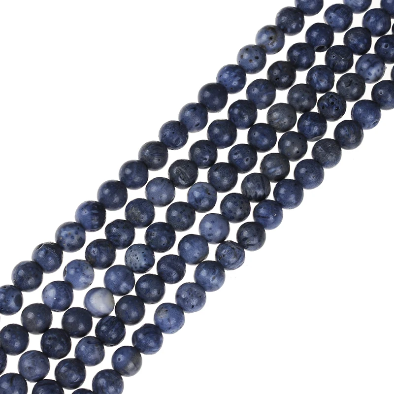 6 12mm Round Natural Stone dark blue stone Beads Stone Loose Strand