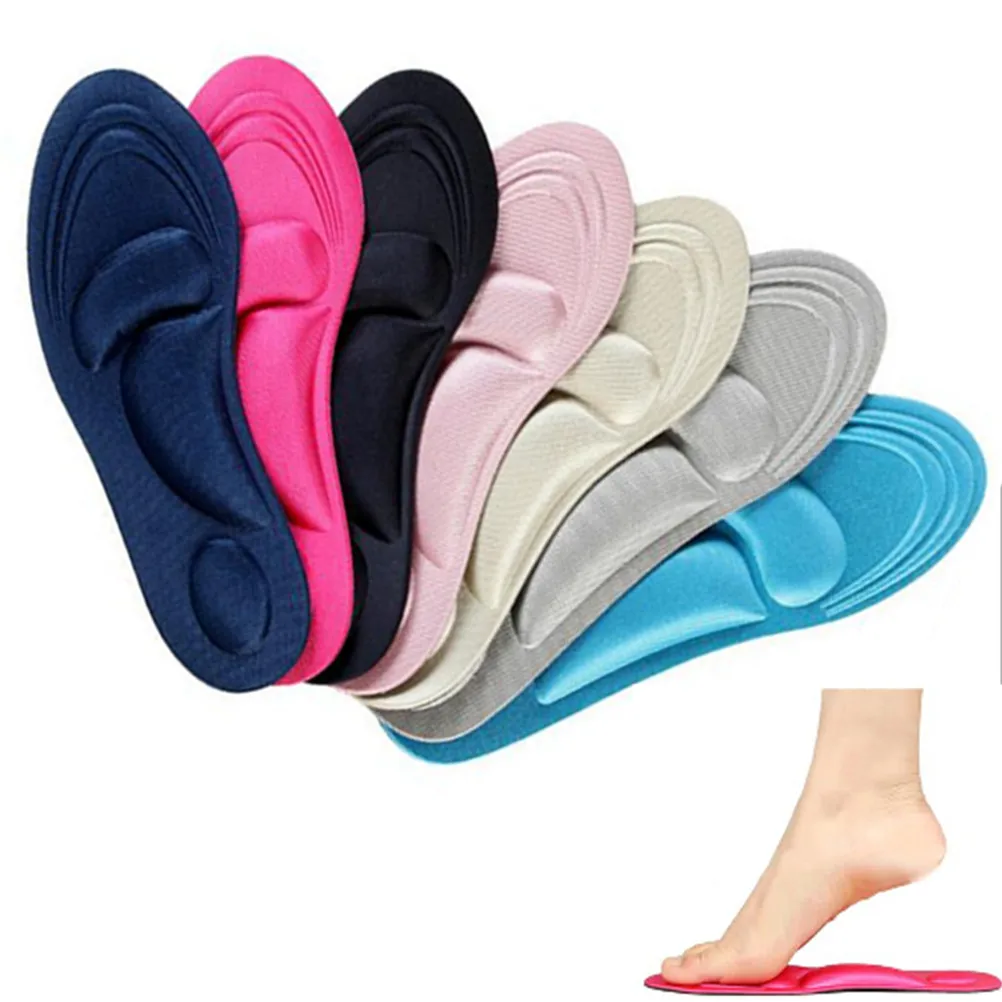 1Pair 4D Sport Sponge Soft Insole Men/Women High Heel Shoe Pad Pain Relief Insert Cushion Pad Shoe Insoles