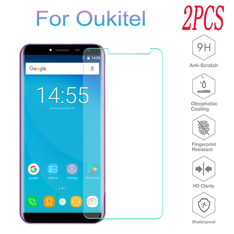 Закаленное стекло 9H для Oukitel C11 Pro C12 Plus C9 K10 K10000 Mix K7 Power K8 U17 U23 2 шт. защитная пленка