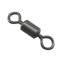 100 X длинноствольные Вертлюги-антибликовый черный цвет-подходит безопасная клипса, Карповые стержни Снасти Для Рыбалка на Карпов