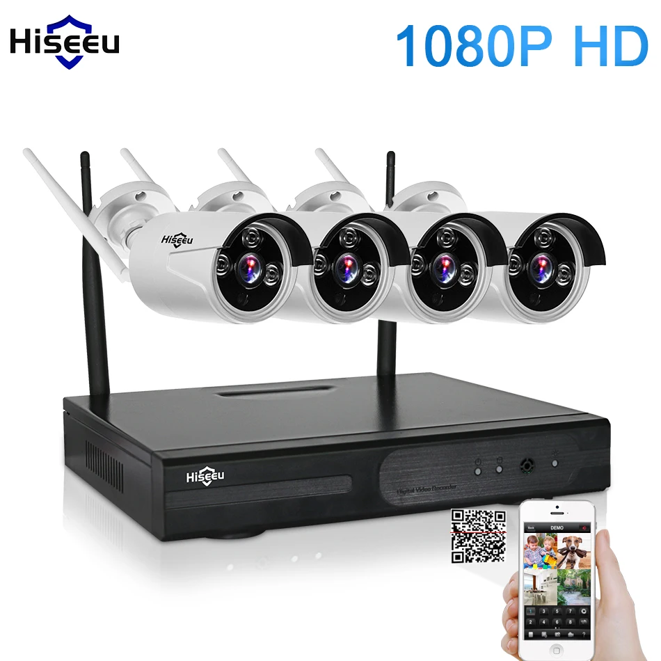 bilder für 1080 P 4CH Wireless NVR CCTV-System wifi 2.0MP IR Outdoor Bullet P2P IP Kamera Wasserdichte Sicherheit Videoüberwachung Kit hiseeu bilder für 1080 P 4CH Wireless NVR CCTV-System wifi 2.0MP IR Outdoor Bullet P2P IP Kamera Wasserdichte Sicherheit Videoüberwachung Kit hiseeu