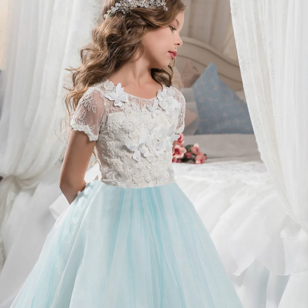 

Children Kids Girl Lace Dress Princess Costume Party Cute Performance Dress @ZJF