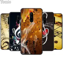 Silicone TPU Case for Oneplus 7 7 Pro 6 6T 5T Black Soft Case for Oneplus 7 7Pro Phone Cover Shell musical note