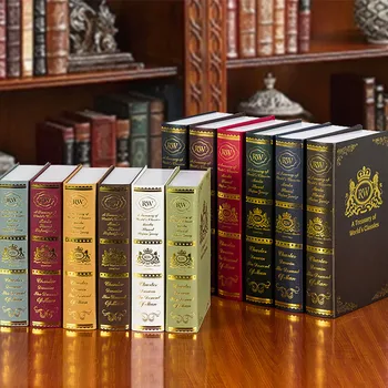 

4pc style of the ancient books bronzing simulation Fake die old bookcase props nostalgic ornaments Book book decoration