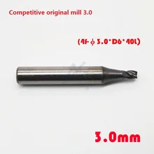 JINGJI фреза оригинального концевого фрезерного ключа 3,0 мм оригинальной вольфрамовой стали вертикальная фреза