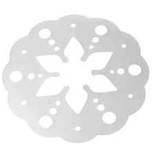 6 шт. капучино Кофе белый Трафареты шаблон посыпать Цветы Pad Duster Спрей 18.5 см