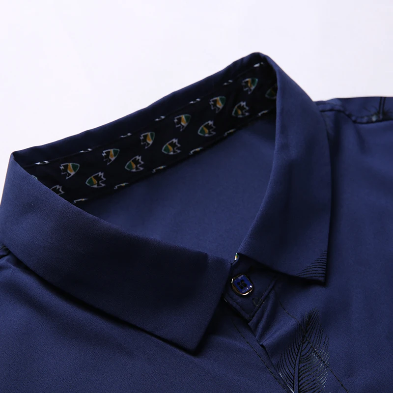 2019 social длинный рукав перо дизайнерские рубашки для мужчин slim fit винтажные модные