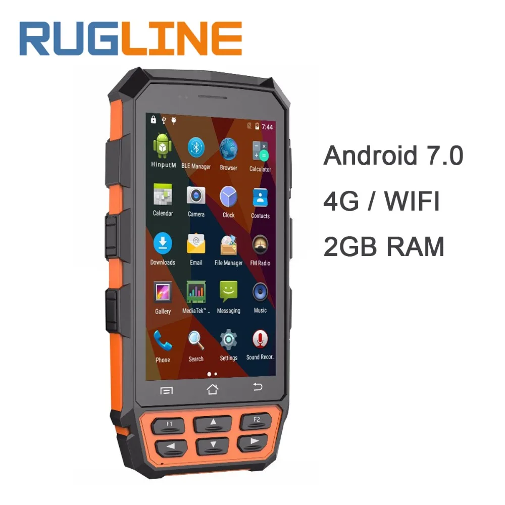 DHL شحن مجاني المحمولة جهاز البيانات جامع الروبوت 7.0 OS المحمول UHF RFID قارئ 1D 2D الباركود ماسحة بصمة الاستشعار