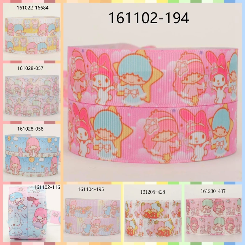

10yards -different sizes -hot sale little twin star ribbon printed Grosgrain Japanese cartoon ribbon