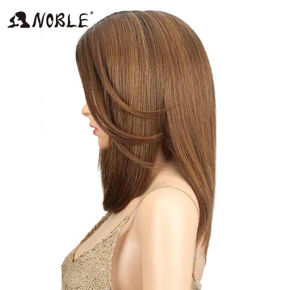 Благородный короткий боб парик для женщин синтетические волосы боковая часть кружево 18 термостойкие высокая температура волокно