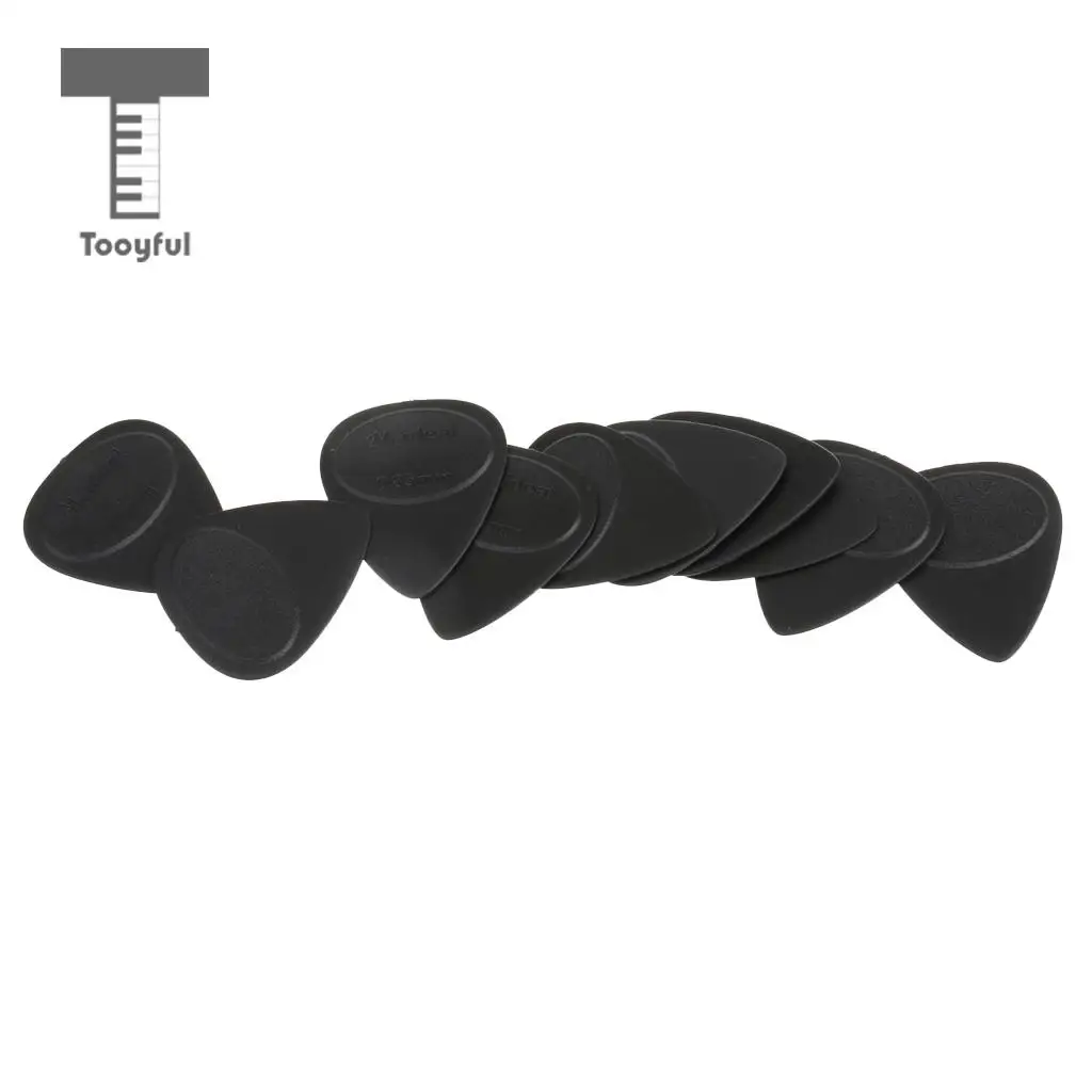 Black Acoustic Guitar Picks Different thickness Non-Slip Plectrums Accessory for Bass Ukulele Mandolin Guitars 10Pcs