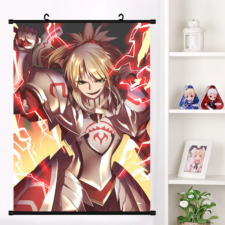 Японская игра-аниме Fate/apocripha Mordred Косплей настенные свитки Фреска плакат Настенные подвесные плакаты коллекция домашнего декора подарки