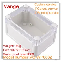 1 шт./лот, Электрический корпус, коробка diy 102*70*52 мм, IP68, водонепроницаемый корпус из АБС-пластика, корпус прибора для проводов