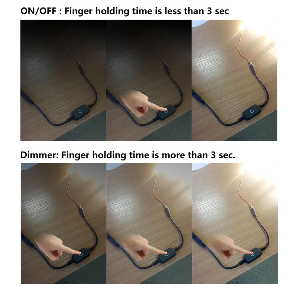 Светодиодный диммер постоянного тока 12 V-24 V/4A для одного Цвет светодиодный сенсорный переключатель включения/выключения контроллера