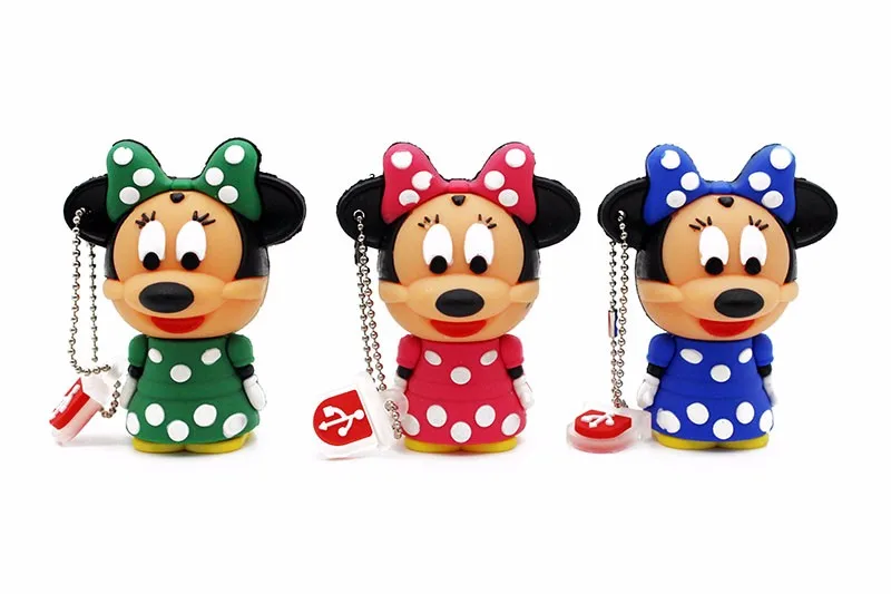 SHANDIAN minnie mouse Memory stick мультяшный флеш-накопитель 8gb pendrives 32g 64G mikey usb флеш-накопитель 16g usb мышь стильная цепочка для ключей