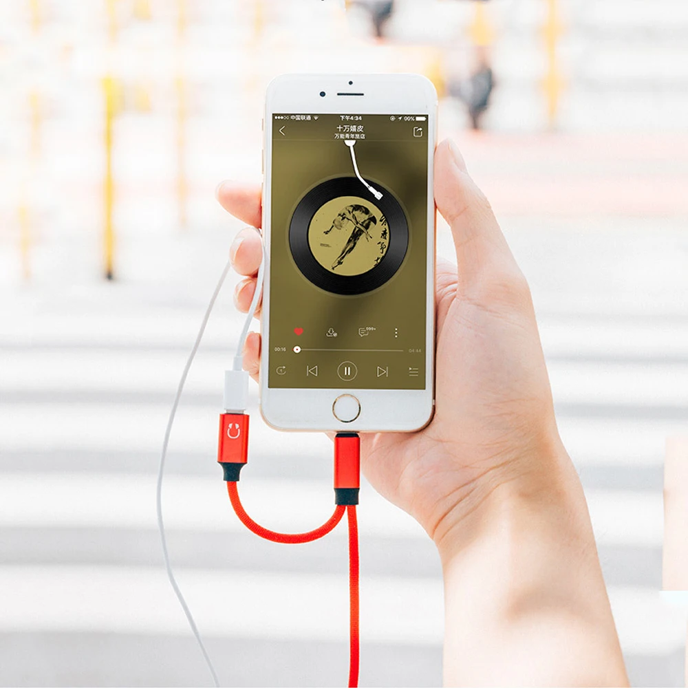 2 IN1 для Lightning для наушников аудио сплиттер с USB iPhone Зарядное устройство кабель Поддержка музыка+ зарядки для iPhone X /8/7/6/iPad