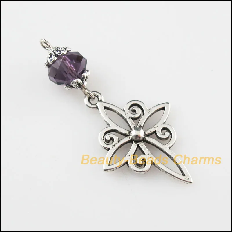 

10 шт., подвески в виде кристаллов, 20 х42 мм