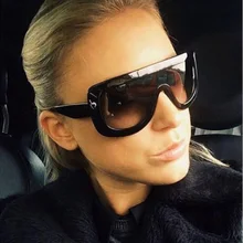 New 2016 Oversized Sunglasses Rivet ADELE CL Brand Designer Celebrity Kim Kardashian Women Sexy Sun Glasses Flat Top Lady Female