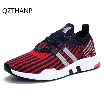 

Men Casual Shoes Summer Breathable Trainers Lace Up slip on Lightweight 2018 Male Shoes Adult for Men Unisex Plus size 39-46