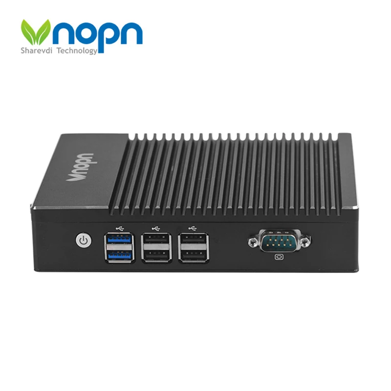 

Fanless Mini PC Intel Celeron J3160 Quad-core CPU Dual RJ45 Dual HD-MI Display Barebone 6xUSB Home Office Computers Desktops