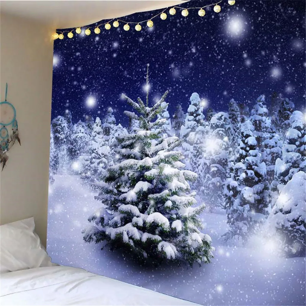 

Room Wall Hanging Christmas Theme Tapestry 3D Polyester Tapestries Dorm 04
