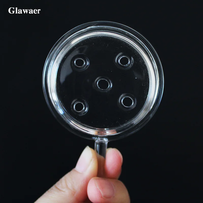 10pcs/lot glass carbon disc glass charcoal holder for hookahs shisha chicha narguile accessories hookah accessories hookah holder hookah replacement accessories