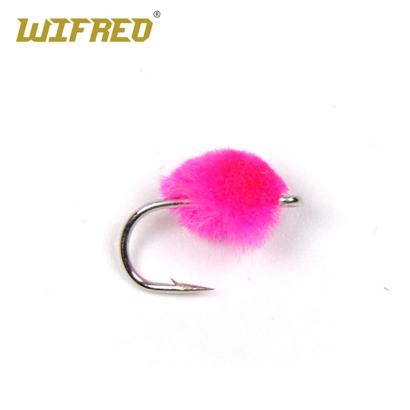 Wifreo 10 шт. 12 # яйцо Fly крюк ярко-розовые рыболовные крючки в виде мухи для ловли